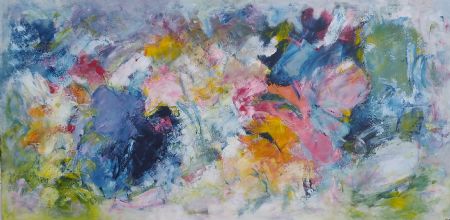 Akryl maleri Sparkling tones af Heidi Lind Bonde malet i 2022