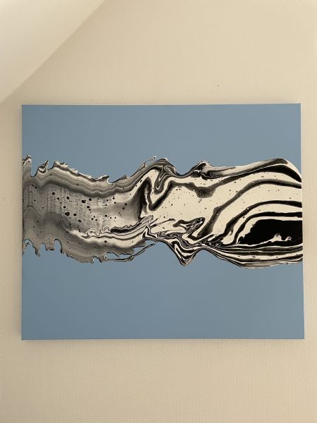 Akryl maleri Zebra af Sofie Granfeld Nielsen malet i 2022