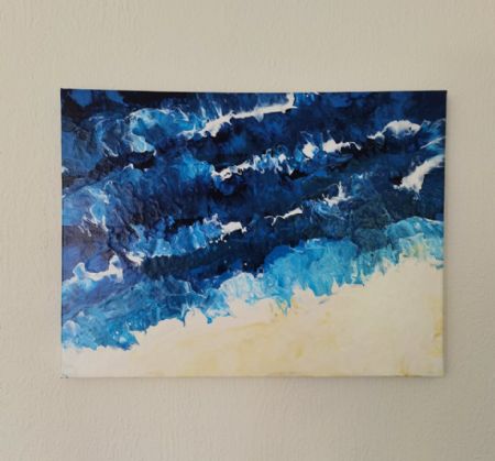 Akryl maleri Waves af Helena Haxvig malet i 2020