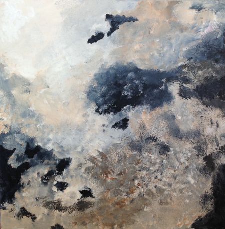 Akryl maleri Parafrase over skyer af Mette Matz malet i 2019