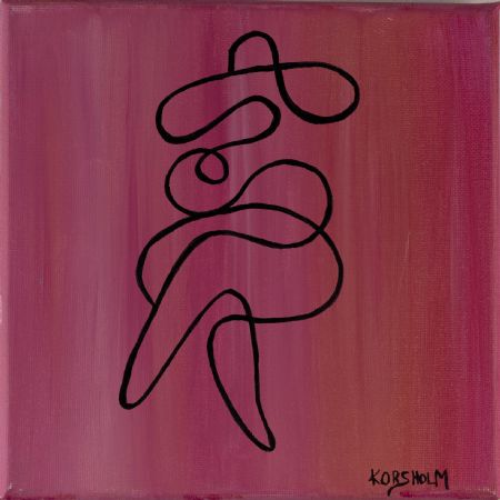 Akryl maleri Woman #3 af Art Korsholm Lene Korsholm malet i 