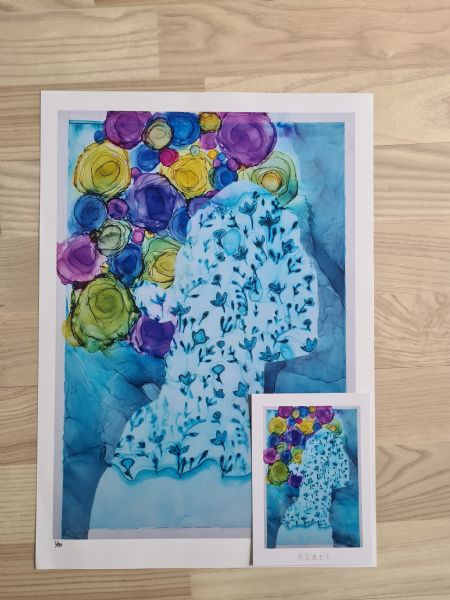  maleri Plakat - Flower Girl af KL art malet i 2022