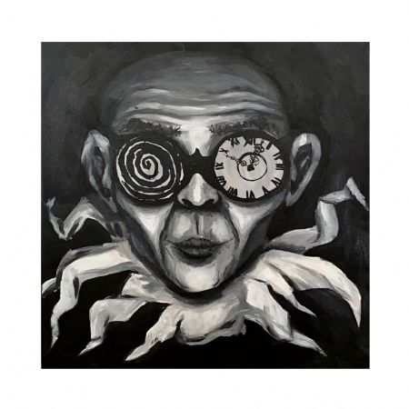 Akryl maleri Hypnotisøren af Leonora Jensen malet i 2021