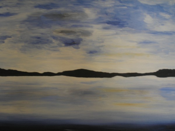 Olie maleri Efterår ved havet af Kirsten S.i.A. Mogensen malet i 2008