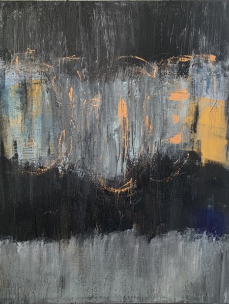 Akryl maleri Beyond surface 2 af Majken Sonne malet i 2022