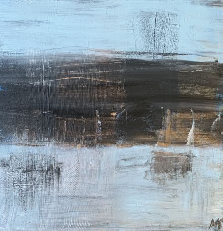 Akryl maleri Beyond surface 4 af Majken Sonne malet i 2022