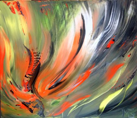 Akryl maleri Abstrakt 9 af Art by Gaarden malet i 2020