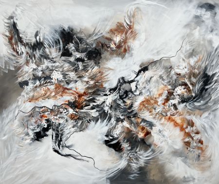 Akryl maleri FREE SPIRIT 12 af Art by Jannie Nyegaard malet i 2022