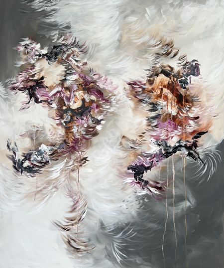 Akryl maleri FREE SPIRIT 13 af Art by Jannie Nyegaard malet i 2022