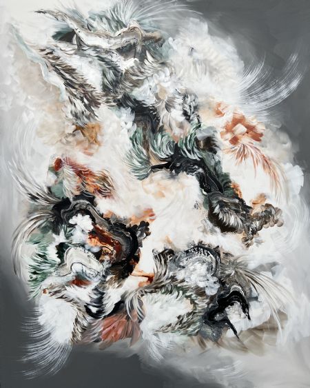 Akryl maleri FREE SPIRIT 18 af Art by Jannie Nyegaard malet i 2022
