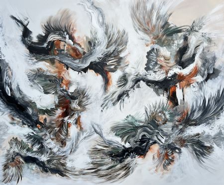 Akryl maleri FREE SPIRIT 19 af Art by Jannie Nyegaard malet i 2022