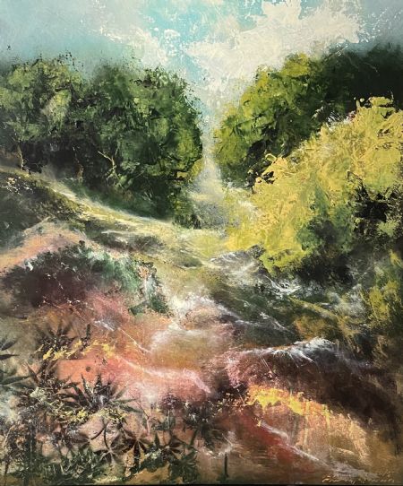  maleri Tolne skov af Flemming Rene Rasmussen malet i 2019