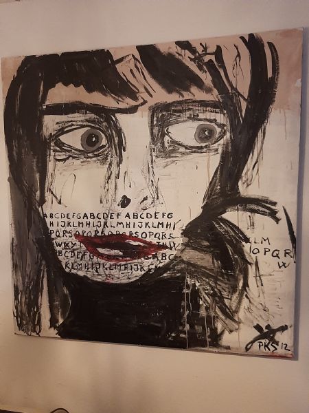 Akryl maleri Visdomsord af Lise Hjort malet i 2012