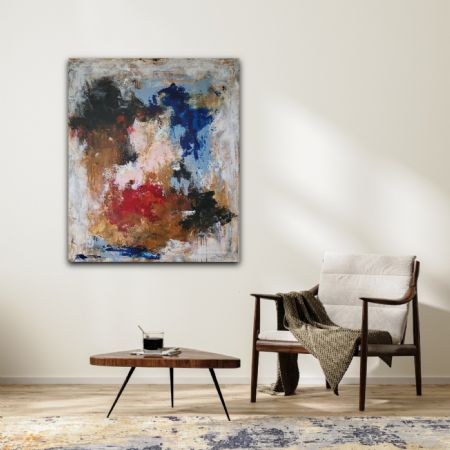 Akryl maleri Unavngivet af Art by Line Elliott malet i 2022