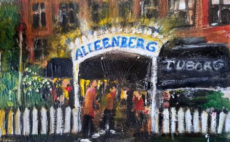 Akryl maleri Allenberg af Bruun Falck malet i 2022