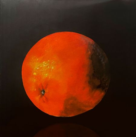 Olie maleri Appelsin af Brian lykke malet i 
