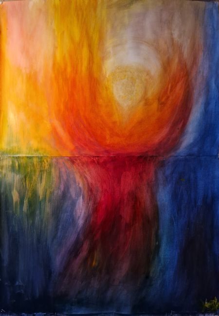 Akvarel maleri Malet af min vrede af Yeshe Ann Moros malet i 2022