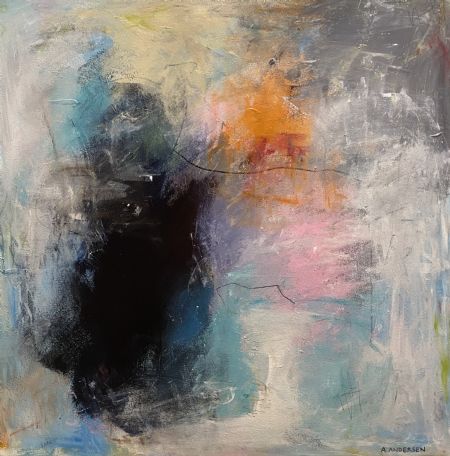Akryl maleri The shy bird af Anita majbrit Andersen malet i 2023