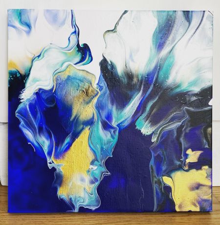 Akryl maleri Deep flow of color af Charlotte Olsen malet i 2022