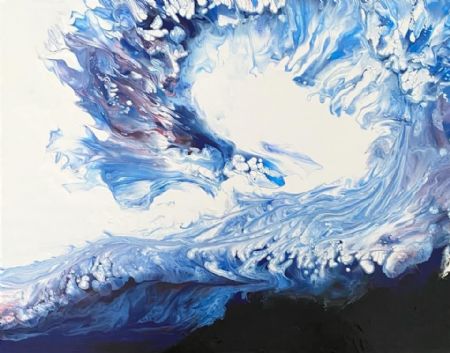 Akryl maleri The wave of life af Charlotte Olsen malet i 2021