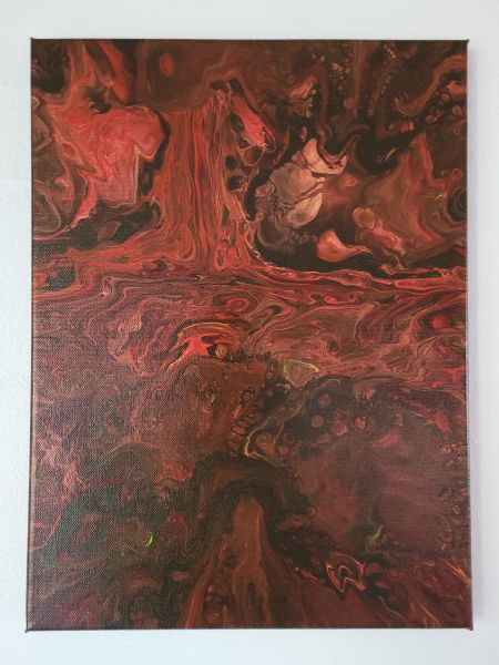 Akryl maleri Lava River af Ann Thomsen malet i 2022