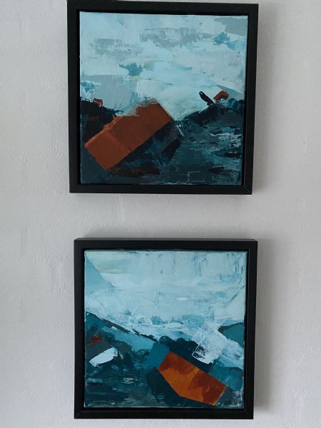 Akryl maleri “Under Water”, “Water Down under” af Anette Holt malet i 2011