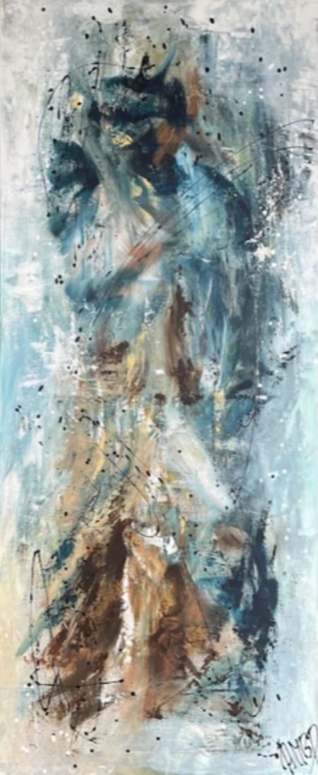 Akryl maleri www.galleriambp.dk (Nr.49) af ART by AMBP / Anne-Mette Bank Petersen malet i 2023