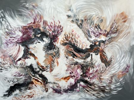 Akryl maleri FREE SPIRIT 42 af Art by Jannie Nyegaard malet i 2023