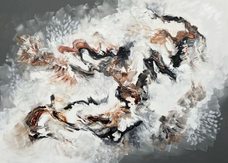 Akryl maleri FREE SPIRIT 35 af Art by Jannie Nyegaard malet i 2022