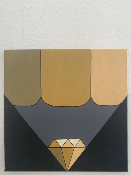 Akryl maleri Diamond Pencil af Edith Einar malet i 2020