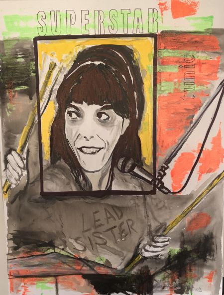 Akryl maleri Superstar, Karen Carpenter af Alex Zichau malet i 2023