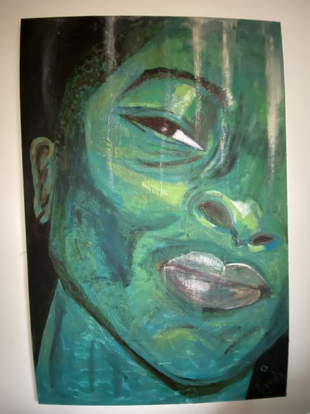 Akryl maleri Min afrikanske drøm af Kristina malet i 2023