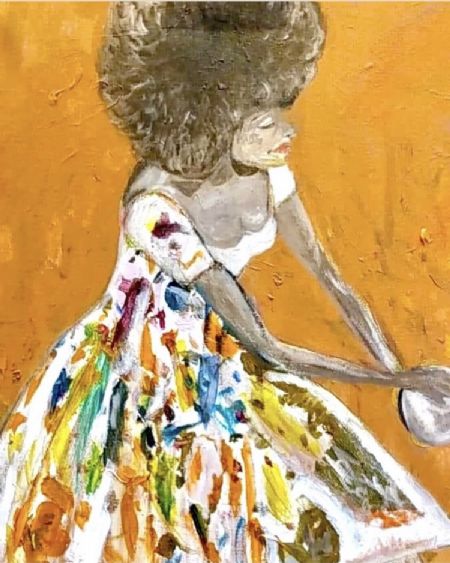  maleri Afro beat klassisk af Kristina malet i 2019