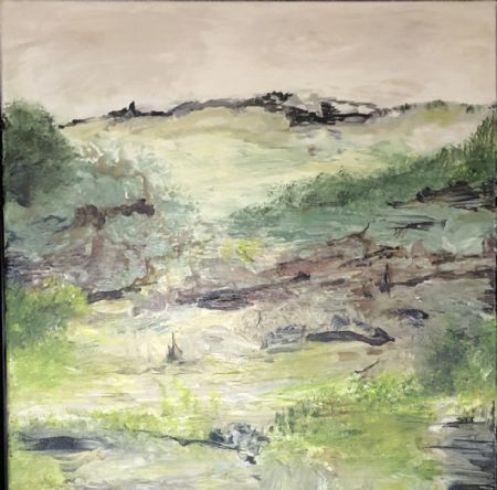 Akryl maleri Landskab af Lissy Siig malet i 2023