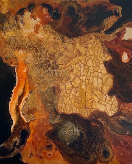 Akryl maleri Autumn af Lone Lopez Andersen malet i 2022