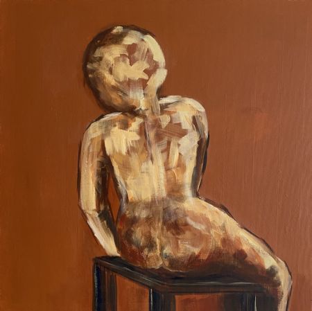 Akryl maleri Sitting af Anette Holt malet i 2023