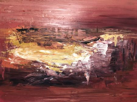 Akryl maleri Waves l (2020) af Annie Hansen malet i 2020