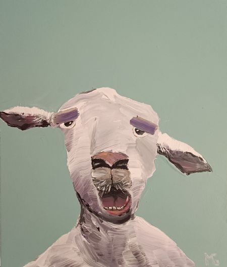 Akryl maleri Ged 3 af Art by Morten Gaarden malet i 2023