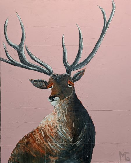 Akryl maleri Krondyr 2 af Art by Morten Gaarden malet i 2021