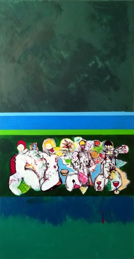 Akryl maleri Frigiliana af Søren Kent malet i 