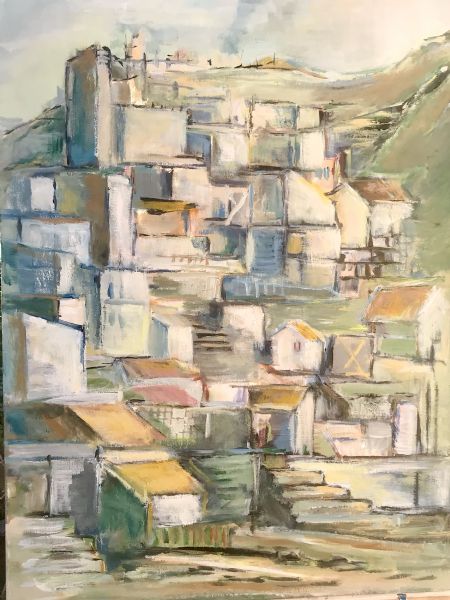 Akryl maleri Marokko -Tetuan af Carsten Filberth malet i 2015