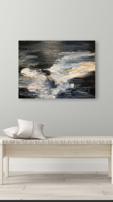 Akryl maleri Memory of Waves af Annie Hansen malet i 2022