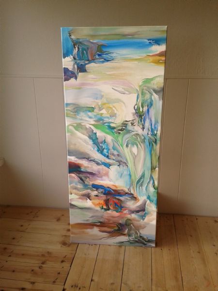 Akryl maleri Sápmi (serie) af Gry Buhrkall malet i 2018