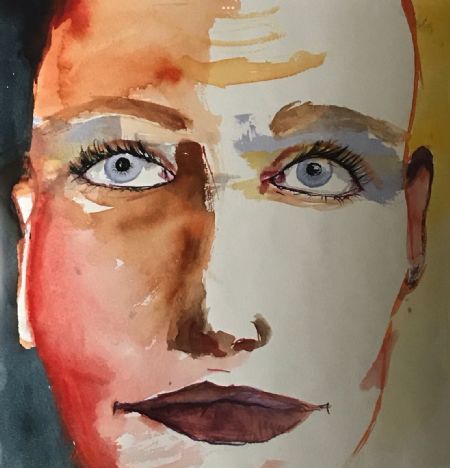 Akvarel maleri Beyond af Althea Aimée Rosenweng malet i 2013