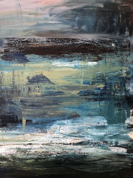 Akryl maleri Ocean af Annie Hansen malet i 2020