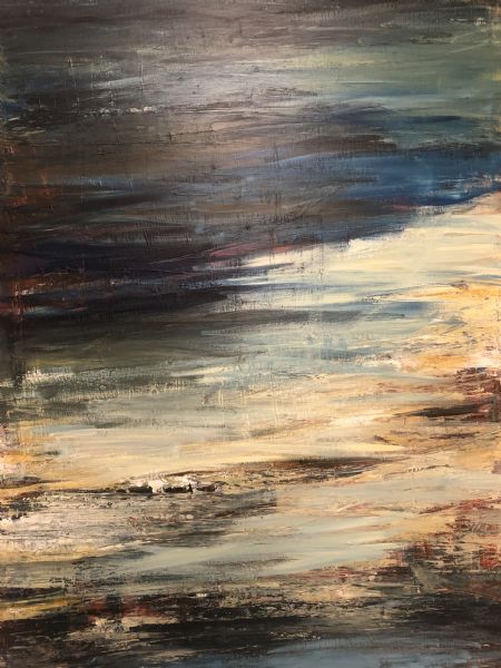 Akryl maleri Waves af Annie Hansen malet i 2021