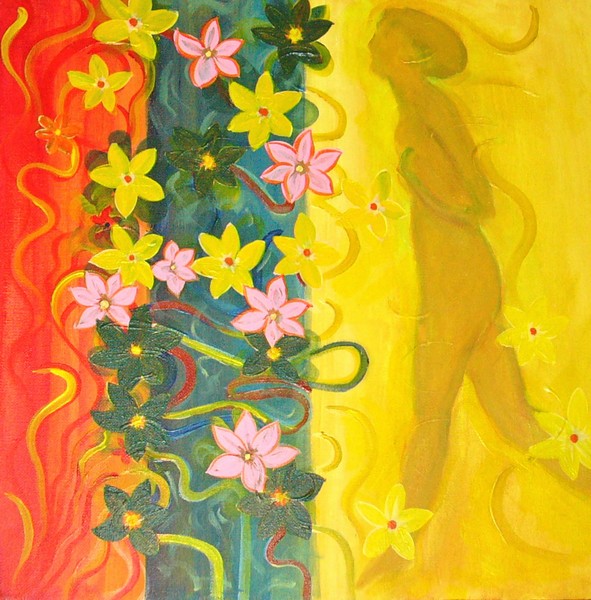 Akryl maleri Glædesvandring af Kunstmedmening malet i 2008