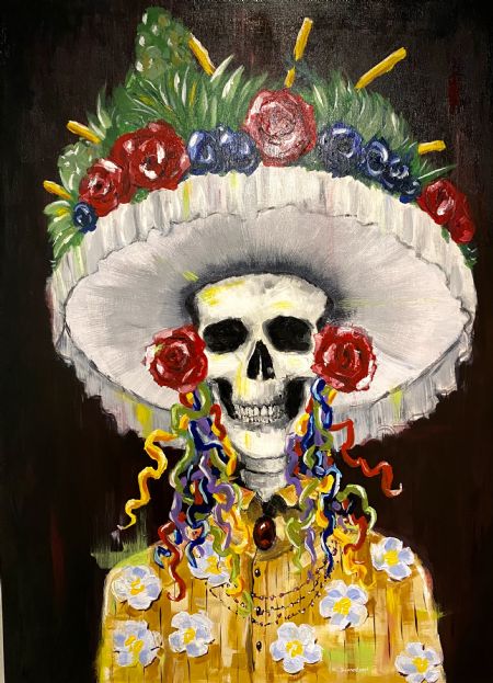 Akryl maleri Day of the Dead af Kasper Bennedsen malet i 2023