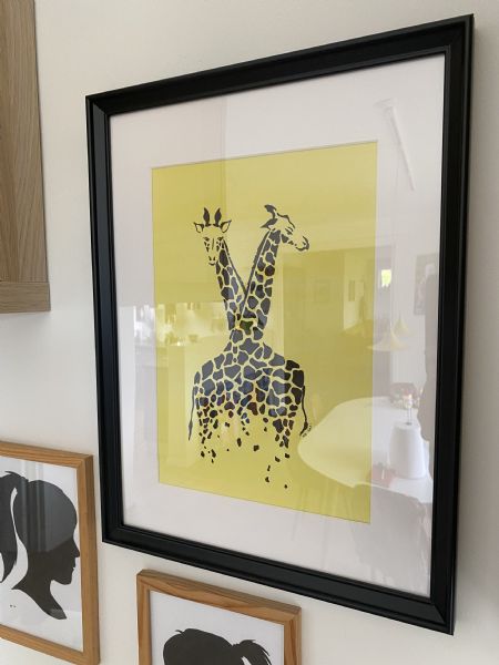 Akvarel maleri Giraffer af Kasper Bennedsen malet i 2021