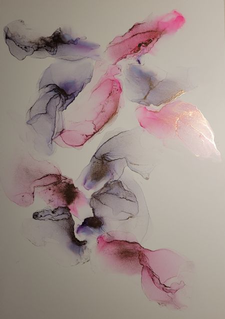  maleri Feather af Tina Henriksen malet i 2023